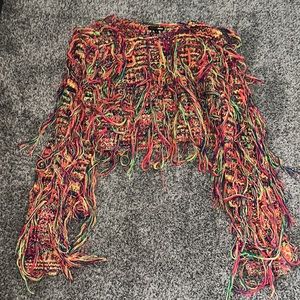 Neon Fashion Nova Cropped Sweater